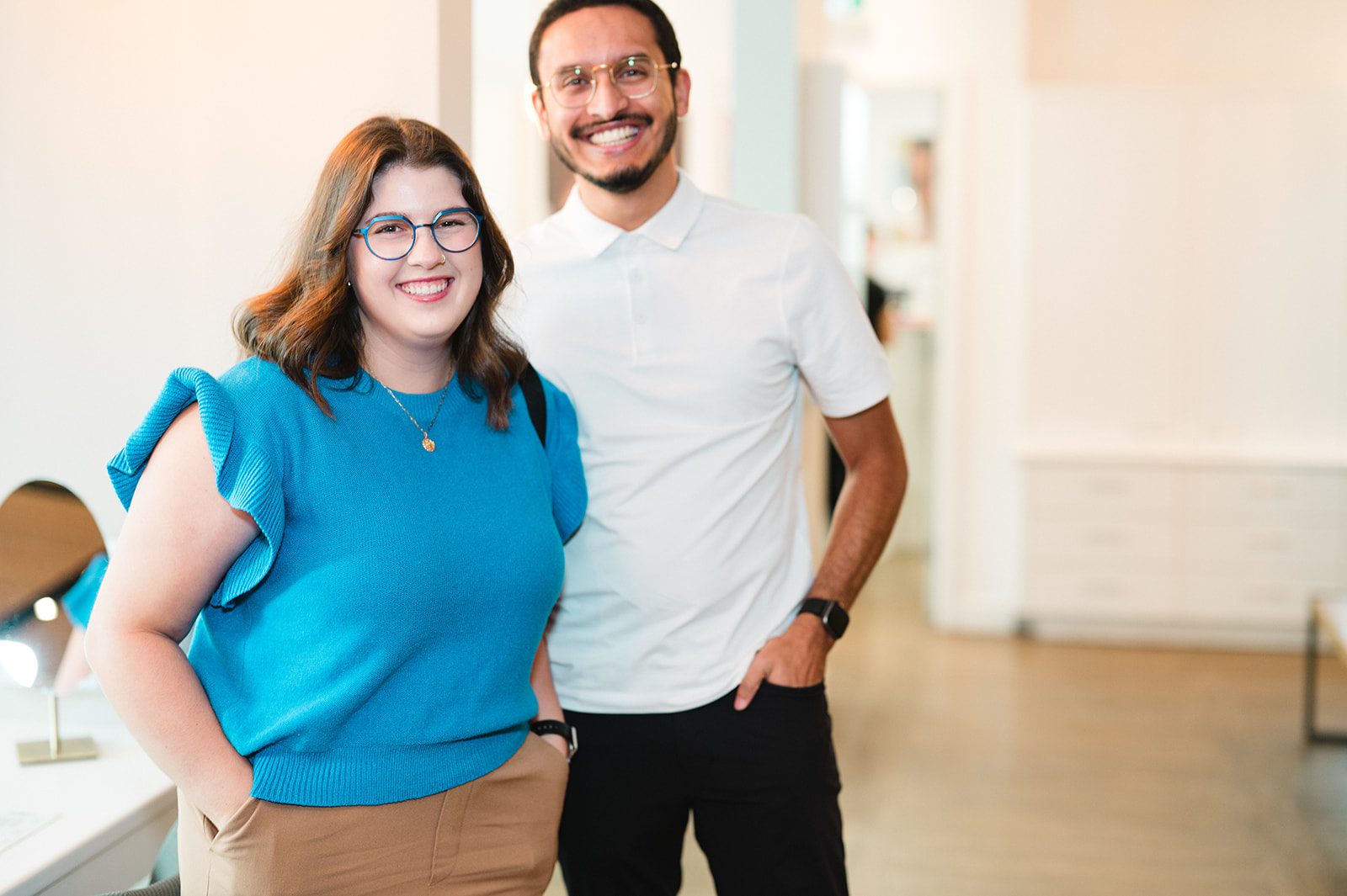 Dr. Benedict D’Silva and Dr. Cara DiMarco optometrist at Nicola Eye Care